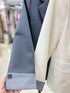Single Breasted Folded Sleeves Blazer